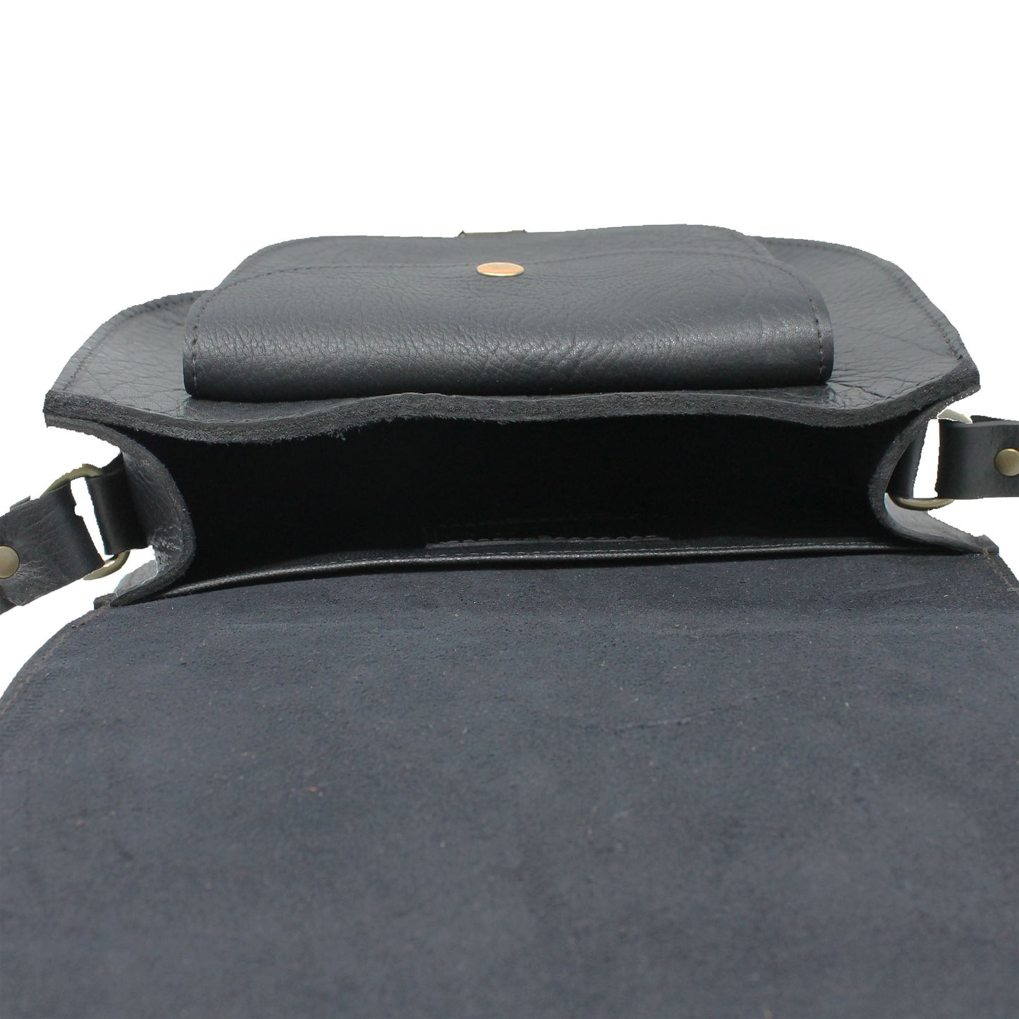 Sam Leather Saddle Bag - Black