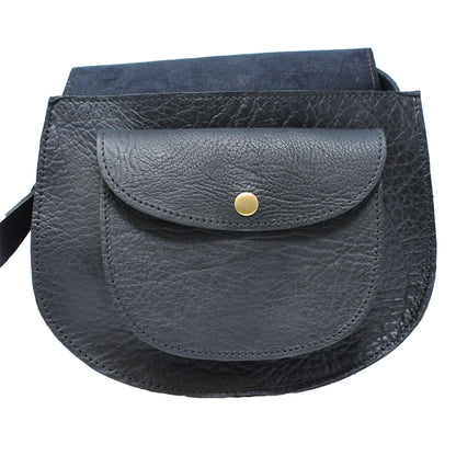 Sam Leather Saddle Bag - Black