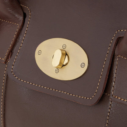 Leather Handbag Chocolate Harriet - Artisan Stories