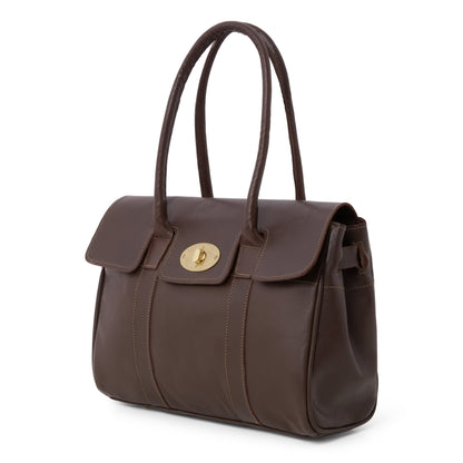 Leather Handbag Chocolate Harriet - Artisan Stories