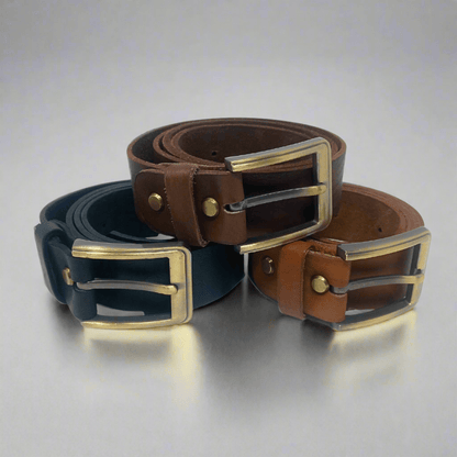 Leather jeans belt - Artisan Stories