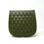 Leather Sam Woven Saddle Bag - green - Artisan Stories