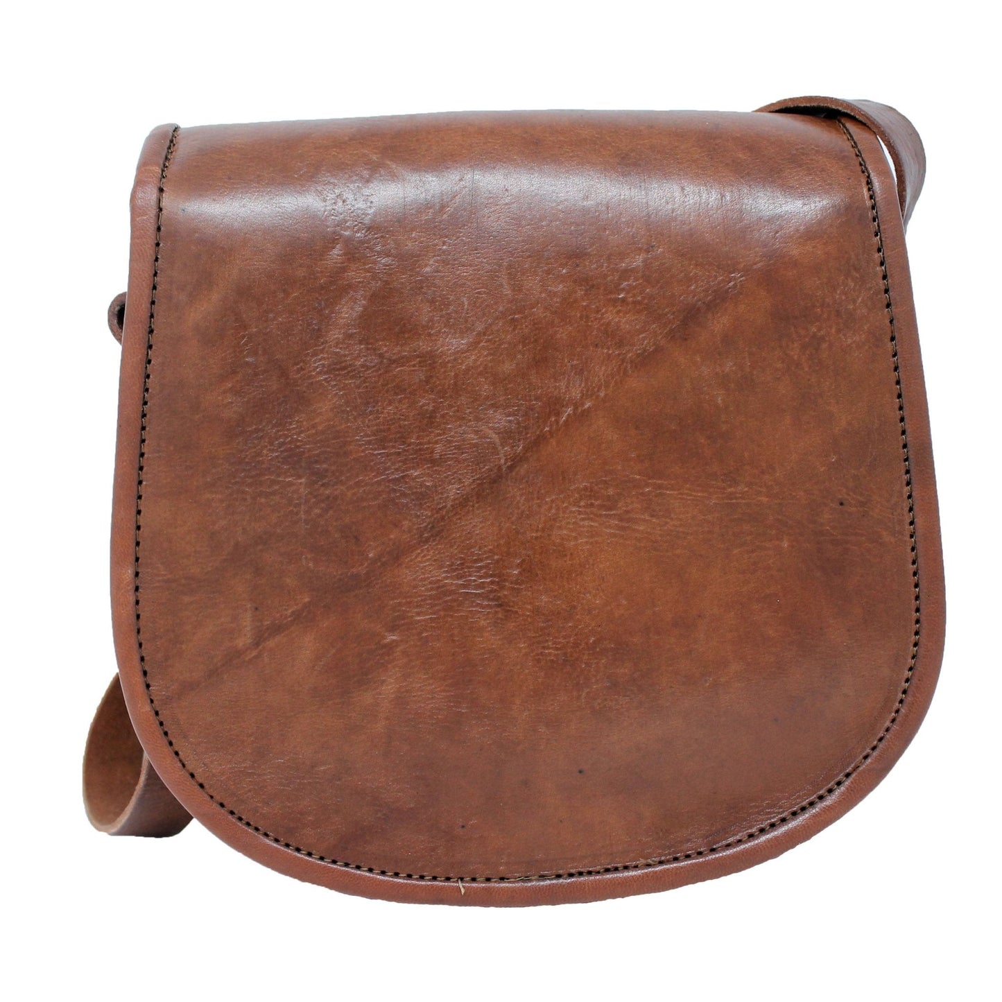 Leather Sam Woven Saddle Bag - Tan - Artisan Stories