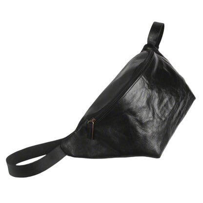 Leather Sling Bum Bag Simo Black - Artisan Stories