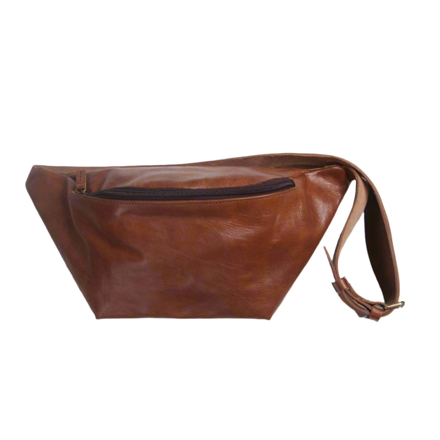 Leather Sling Bum Bag Simo Tan Brown - Artisan Stories