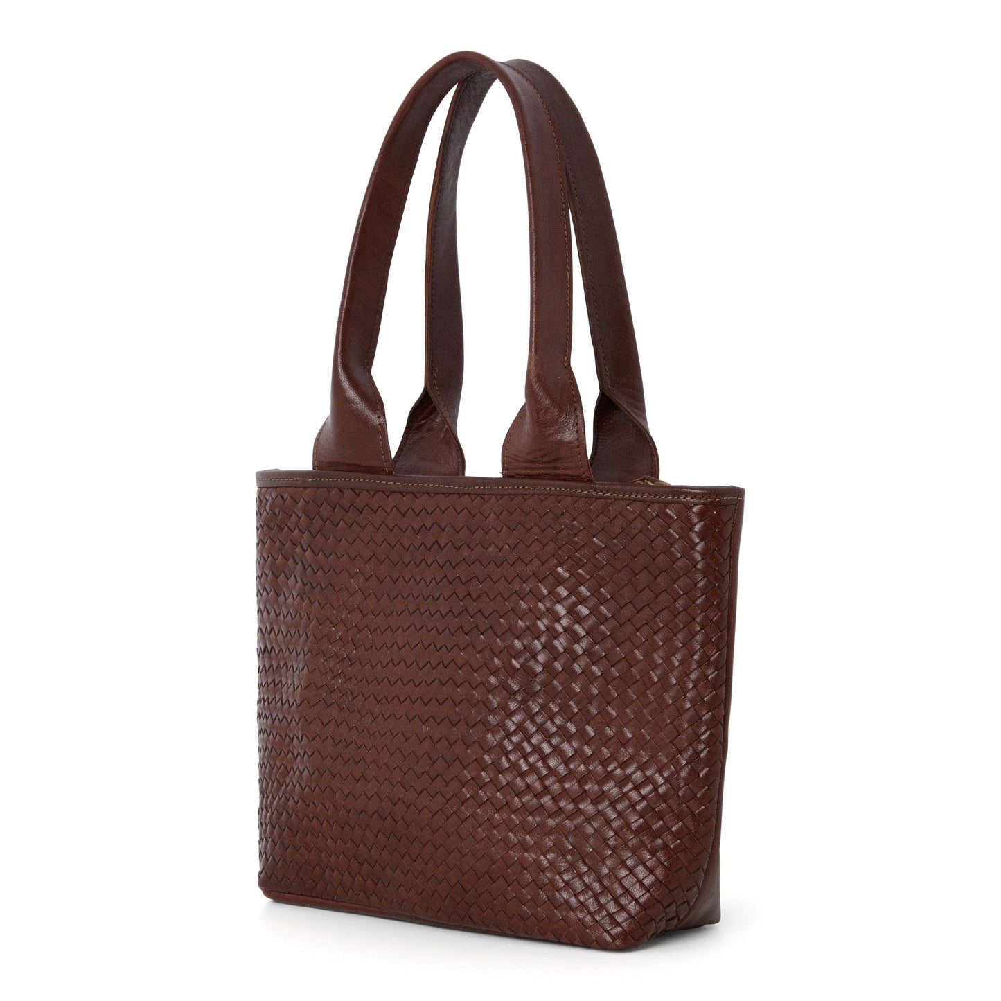 Leather Woven Tote Chocolate - Artisan Stories