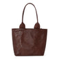 Leather Woven Tote Chocolate - Artisan Stories