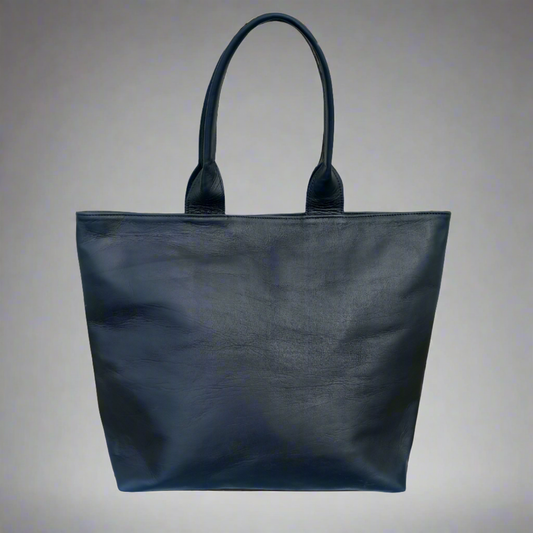 Leather Tote Black