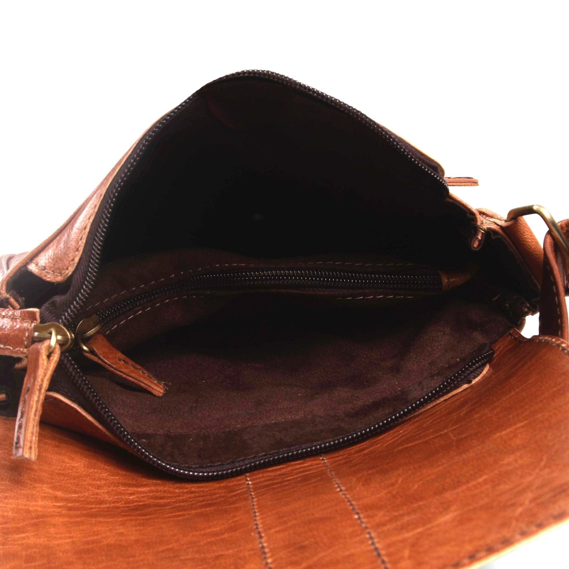 Light Brown Jacque Leather Crossbody bag - Artisan Stories