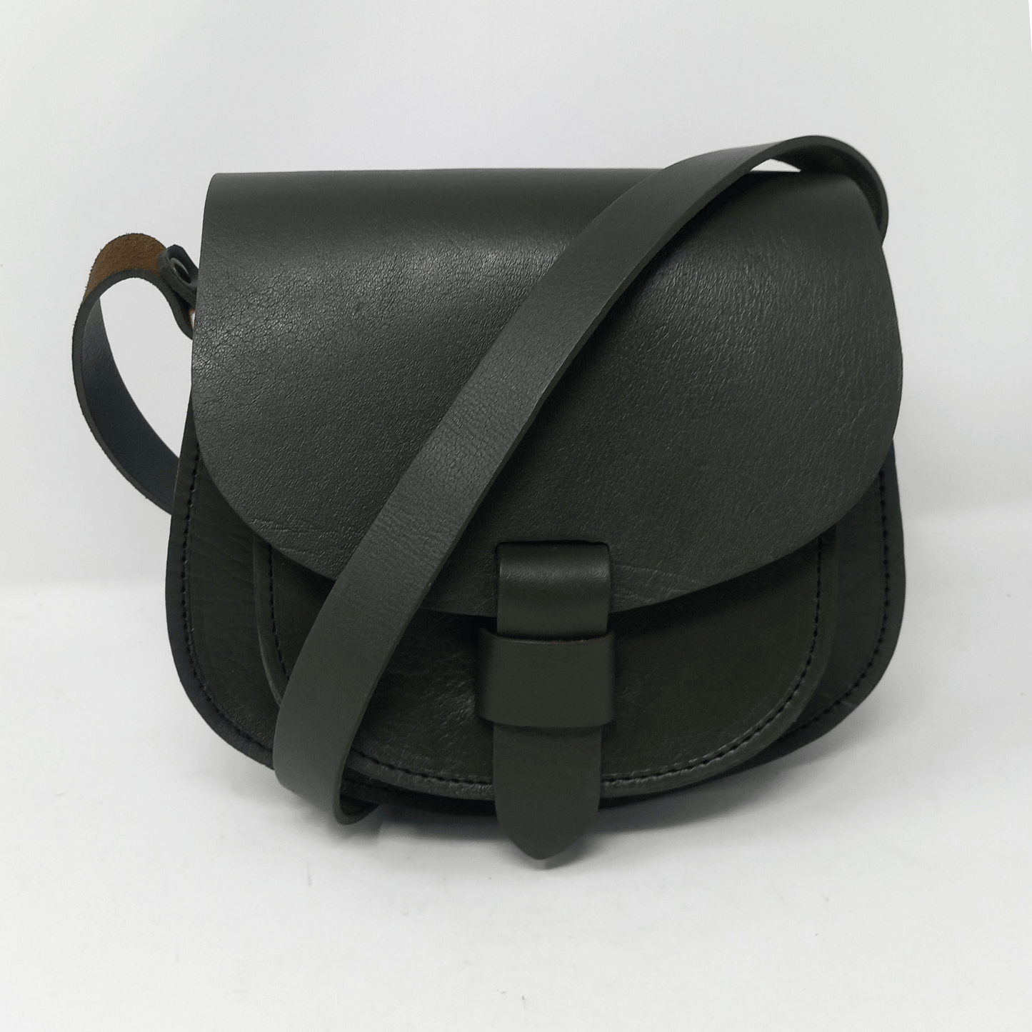 Maya Black Leather Saddle Bag - Artisan Stories