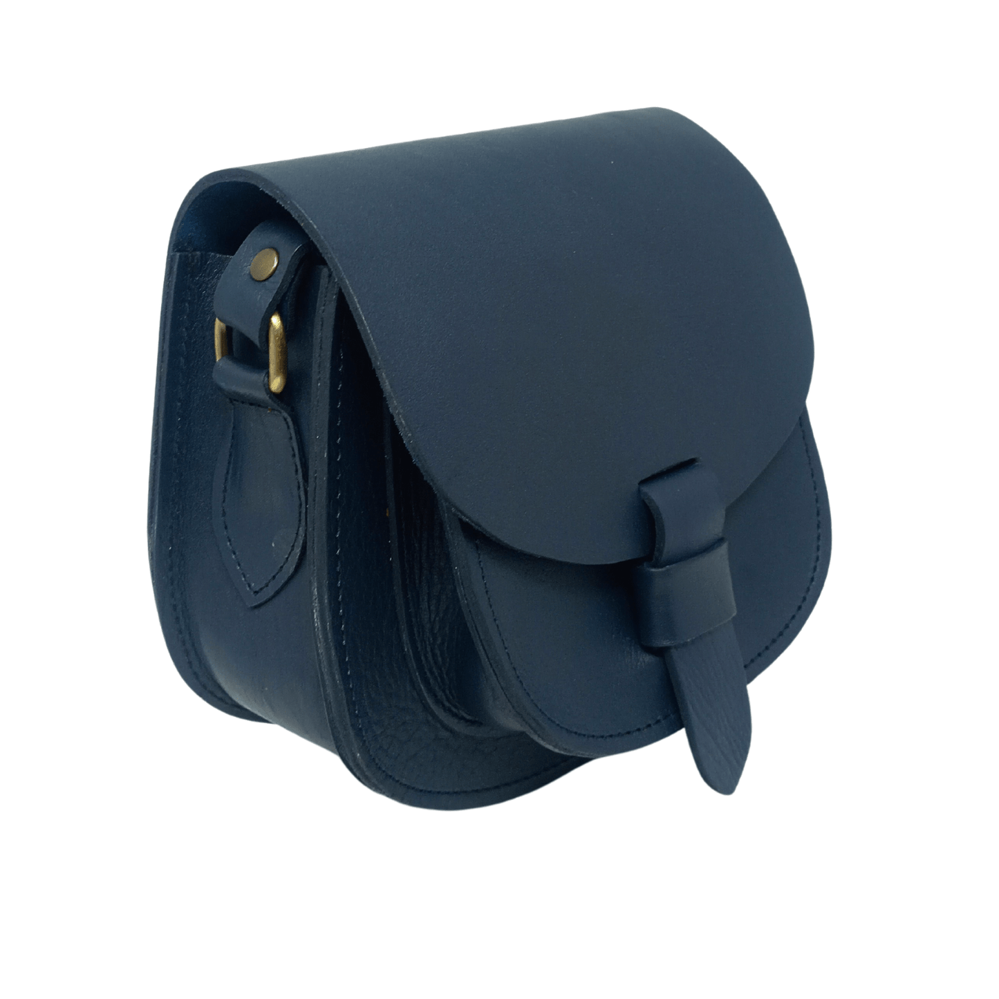 Maya Blue Leather Saddle Bag - Artisan Stories