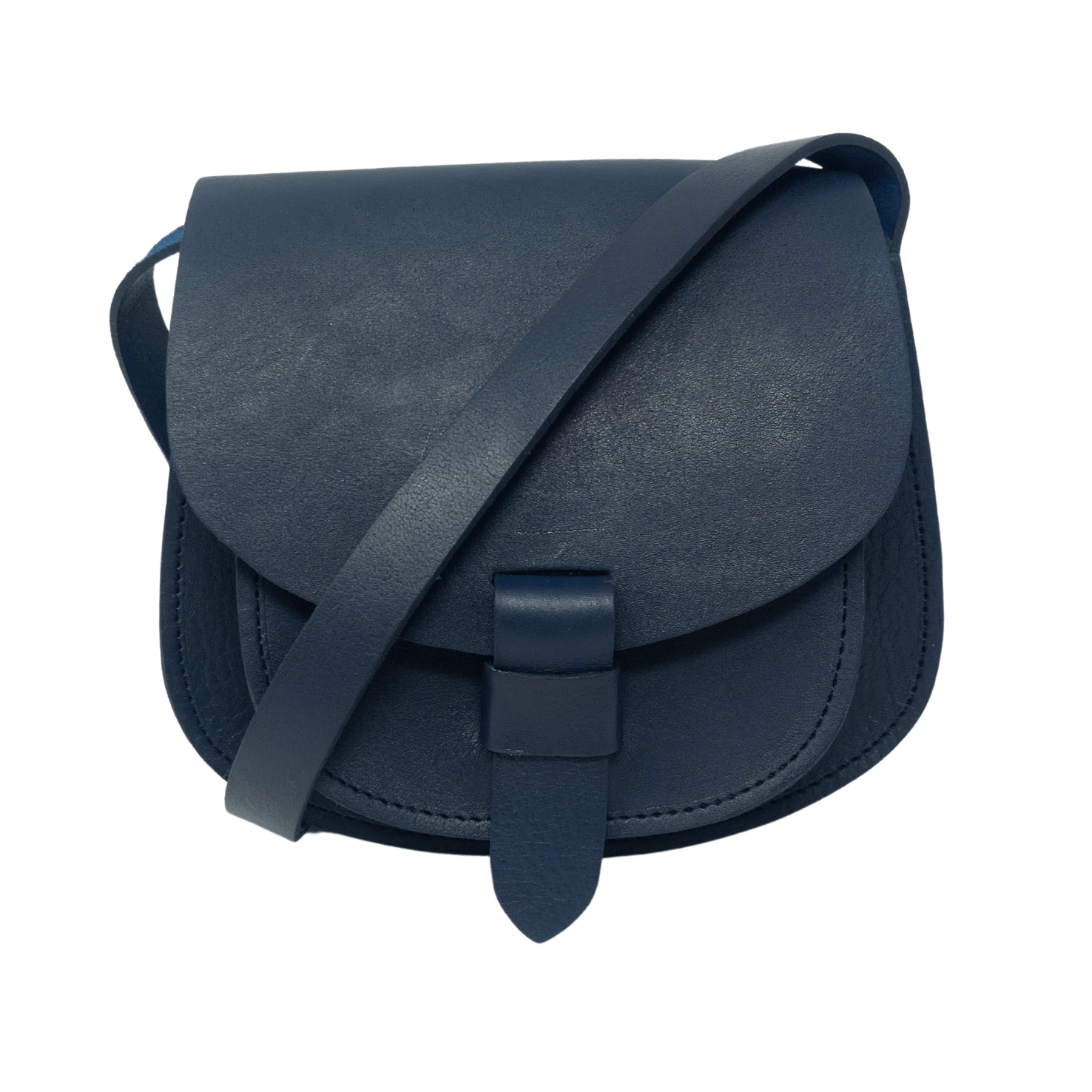 Maya Blue Leather Saddle Bag - Artisan Stories