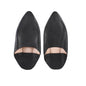 Men's Moroccan Pointed Babouche Slippers- Black - Artisan Stories