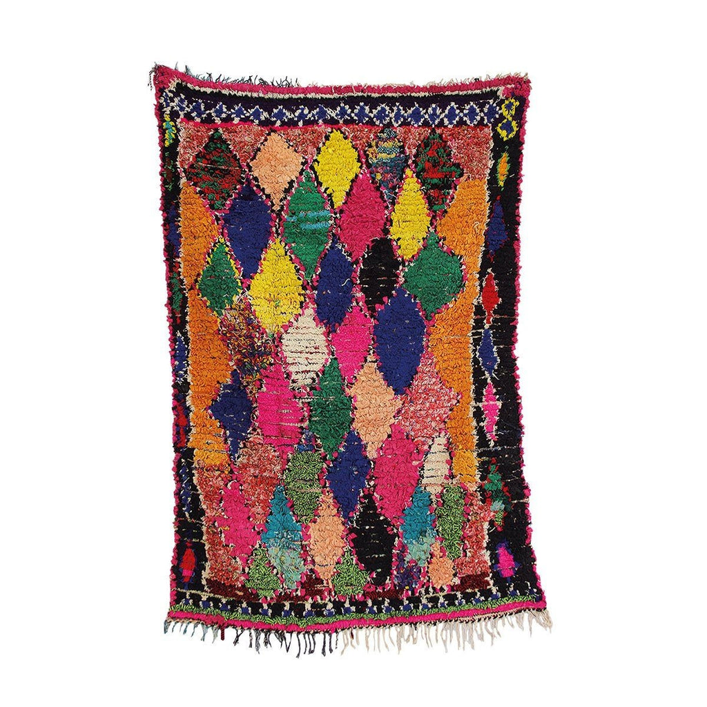 Moroccan Boucherouite Rug 2002 186 x 128cm - Artisan Stories