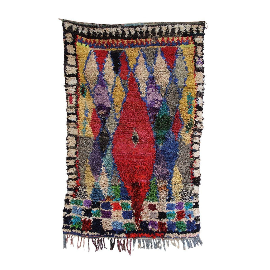 Moroccan Boucherouite Rug 2003 187 x 123cm - Artisan Stories