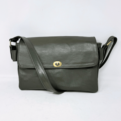 Multi - Compartment Women's Leather Handbag - Green - Artisan Stories