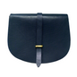 Loop Closure Leather Saddle Bag Sam Crossbody - Navy Blue