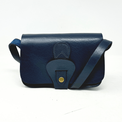 Noah Leather Wallet Crossbody Bag Blue - Artisan Stories