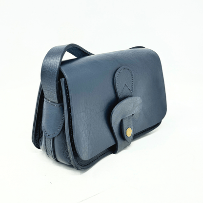 Noah Leather Wallet Crossbody Bag Blue - Artisan Stories