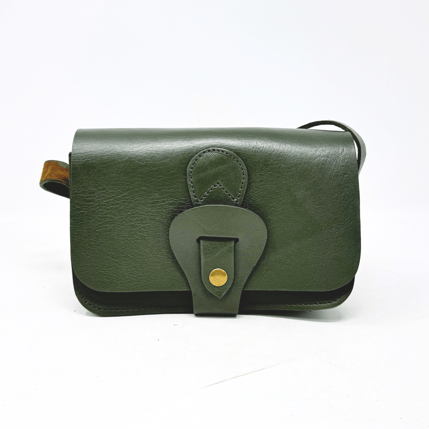 Noah Leather Wallet Crossbody Bag Green - Artisan Stories