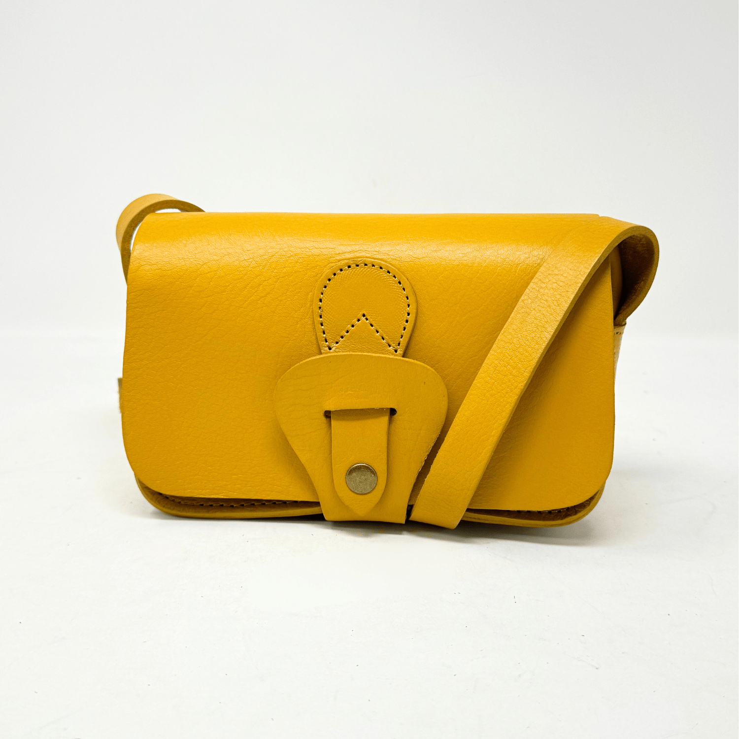 Noah Leather Wallet Crossbody Bag Yellow - Artisan Stories