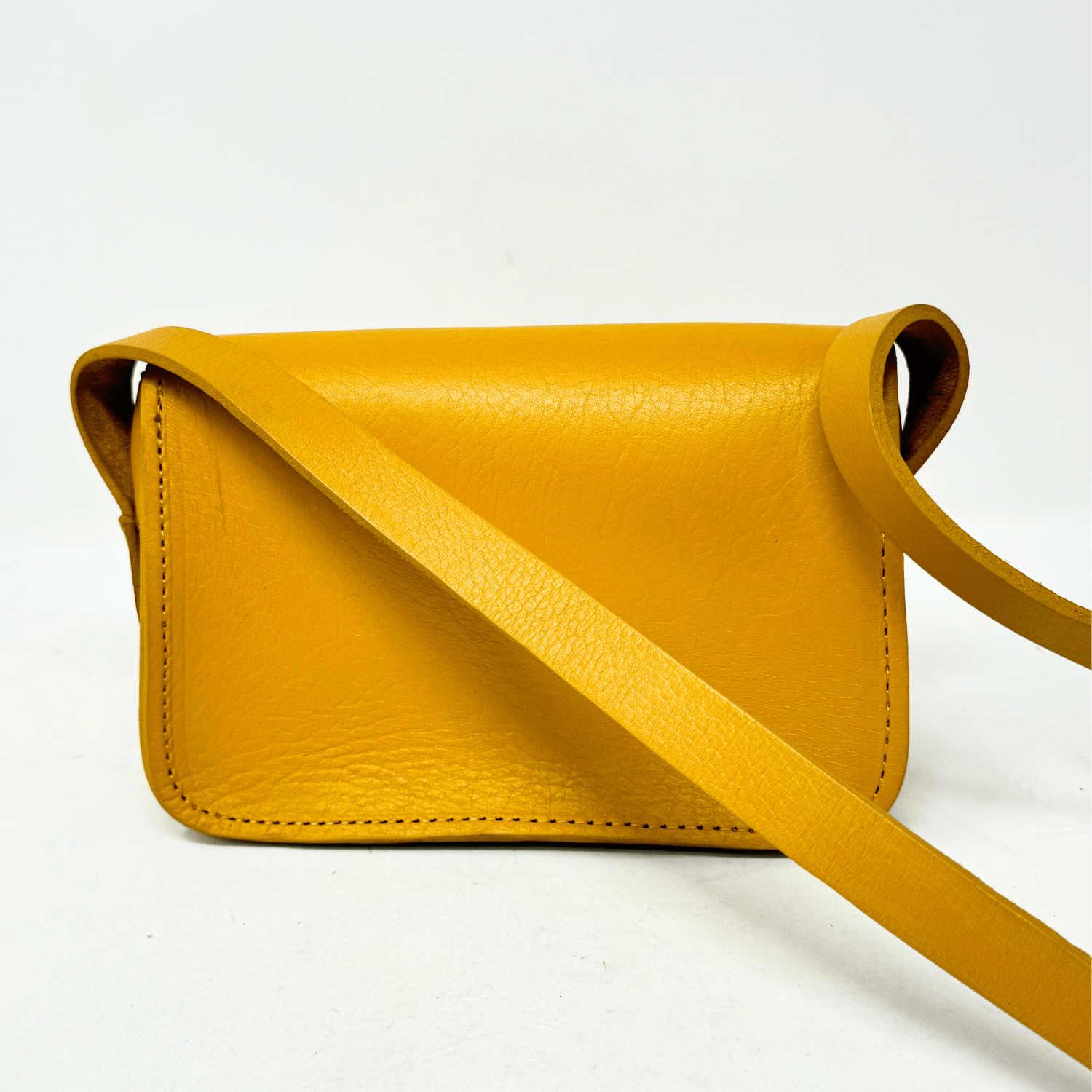 Noah Leather Wallet Crossbody Bag Yellow - Artisan Stories