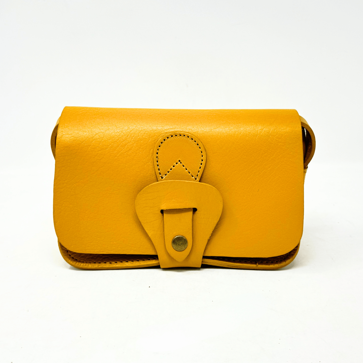 Noah Leather Wallet Crossbody Bag Yellow - Artisan Stories