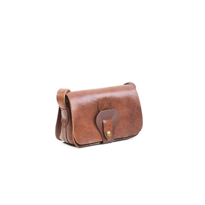 Noah Leather Wallet Crossbody Light Brown - Artisan Stories