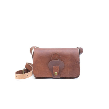 Noah Leather Wallet Crossbody Light Brown - Artisan Stories