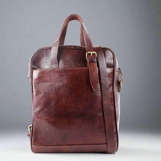 Dark Brown Nomad 3 in 1 leather bag