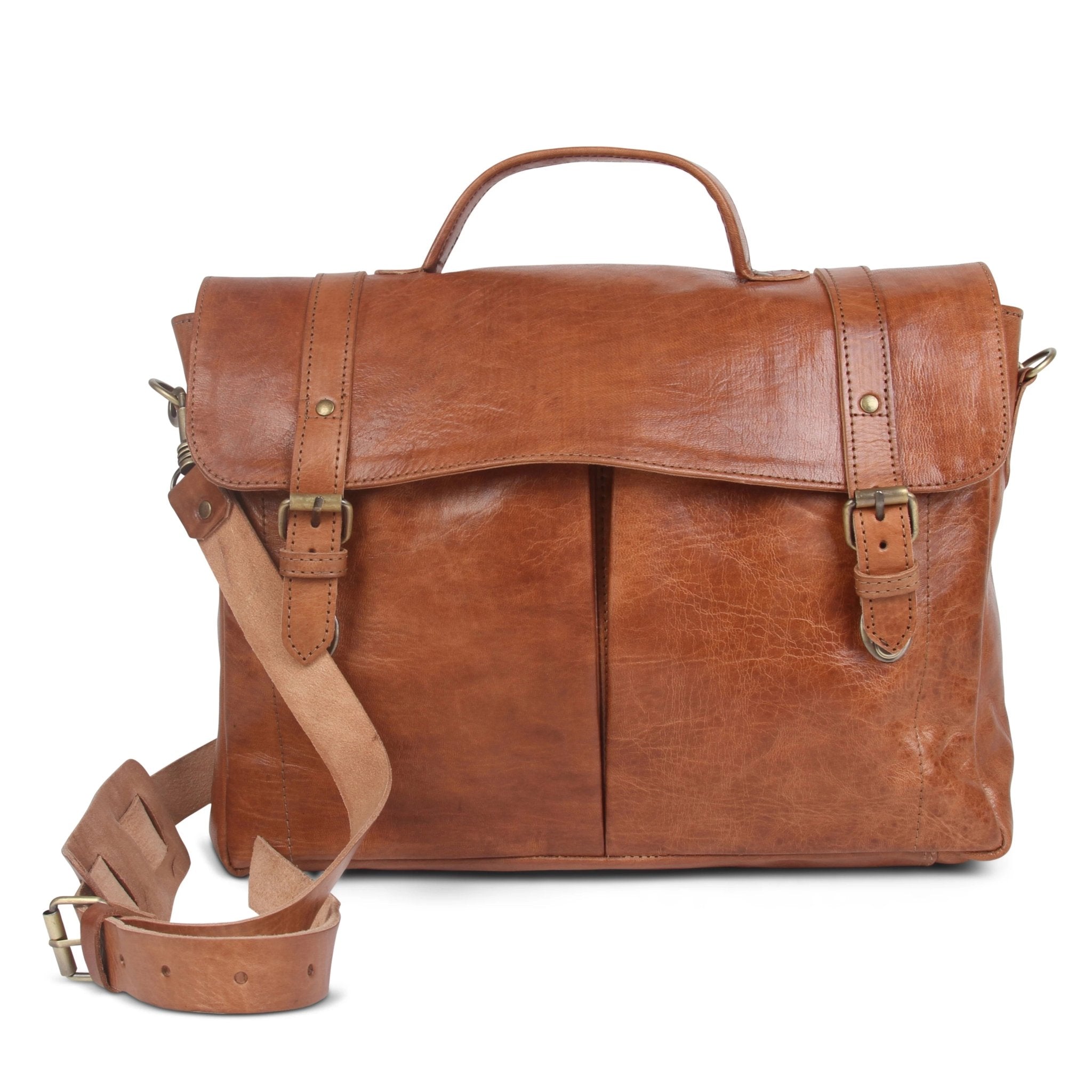 Oxford Briefcase Bag - Tan - Artisan Stories