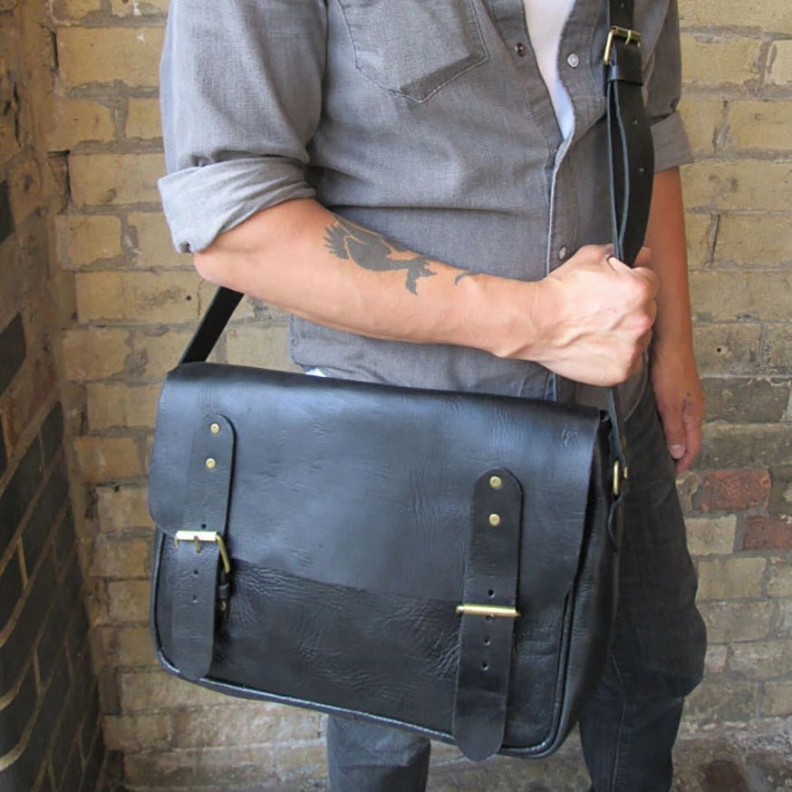 Paul Messenger Bag - Black - Artisan Stories