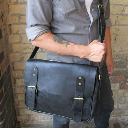 Paul Messenger Bag - Black - Artisan Stories