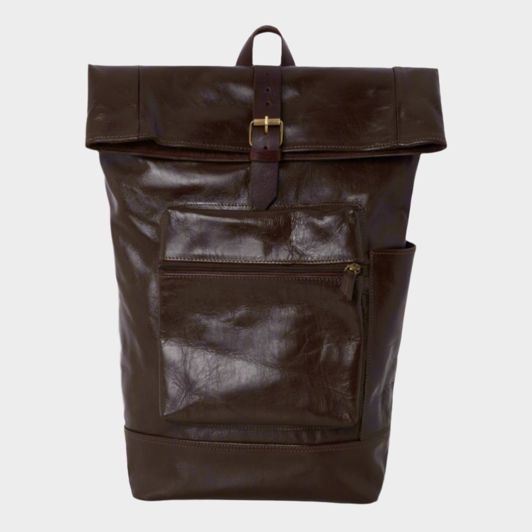 Roberto Dark Brown Leather Backpack - Artisan Stories