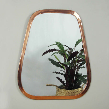 Rose Gold Brass Marrakech Trapezoid Mirror - Artisan Stories