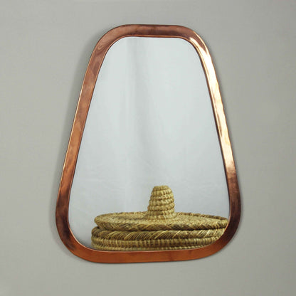 Rose Gold Brass Marrakech Trapezoid Mirror - Artisan Stories