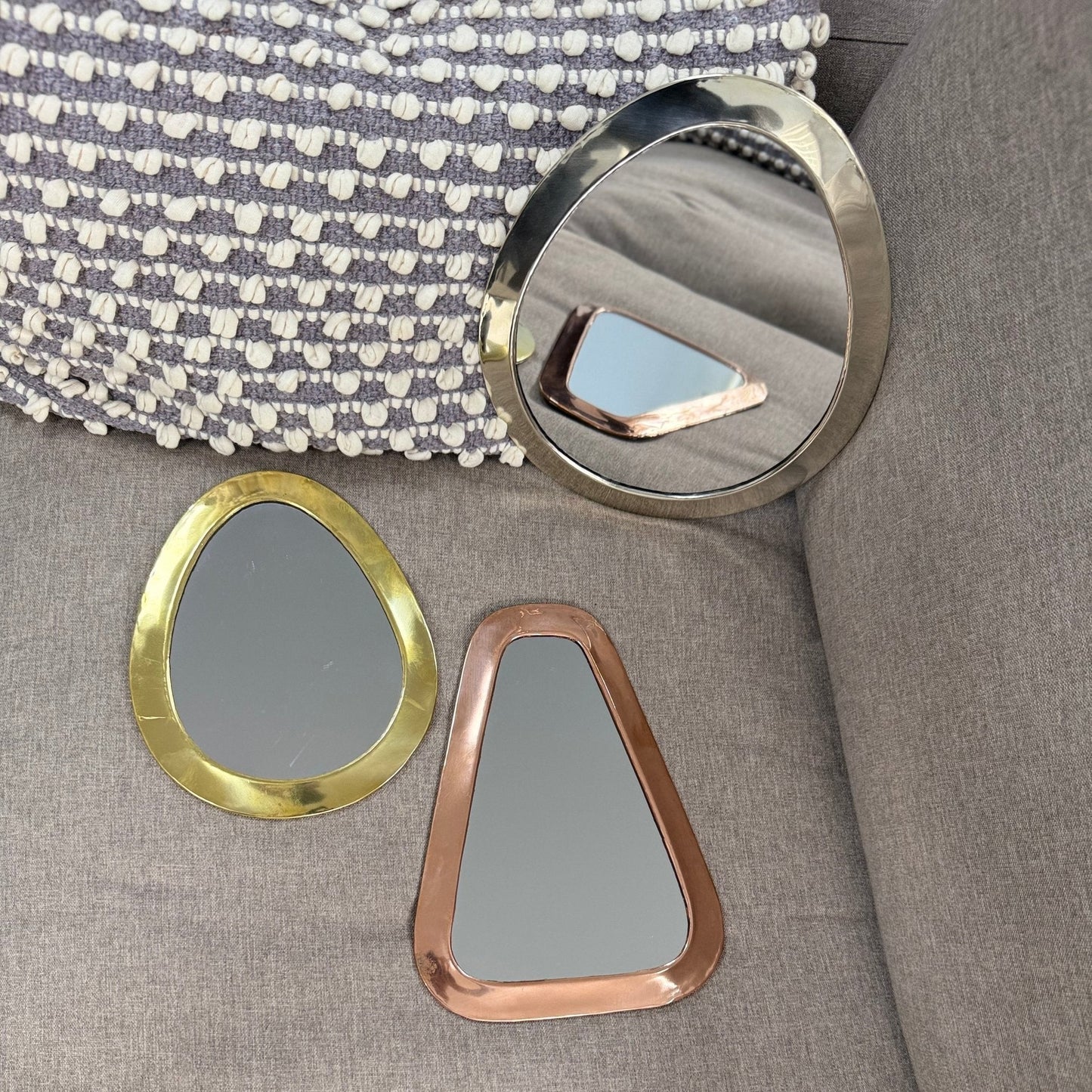 Rose Gold Brass Marrakech Trapezoid Mirror - Artisan Stories