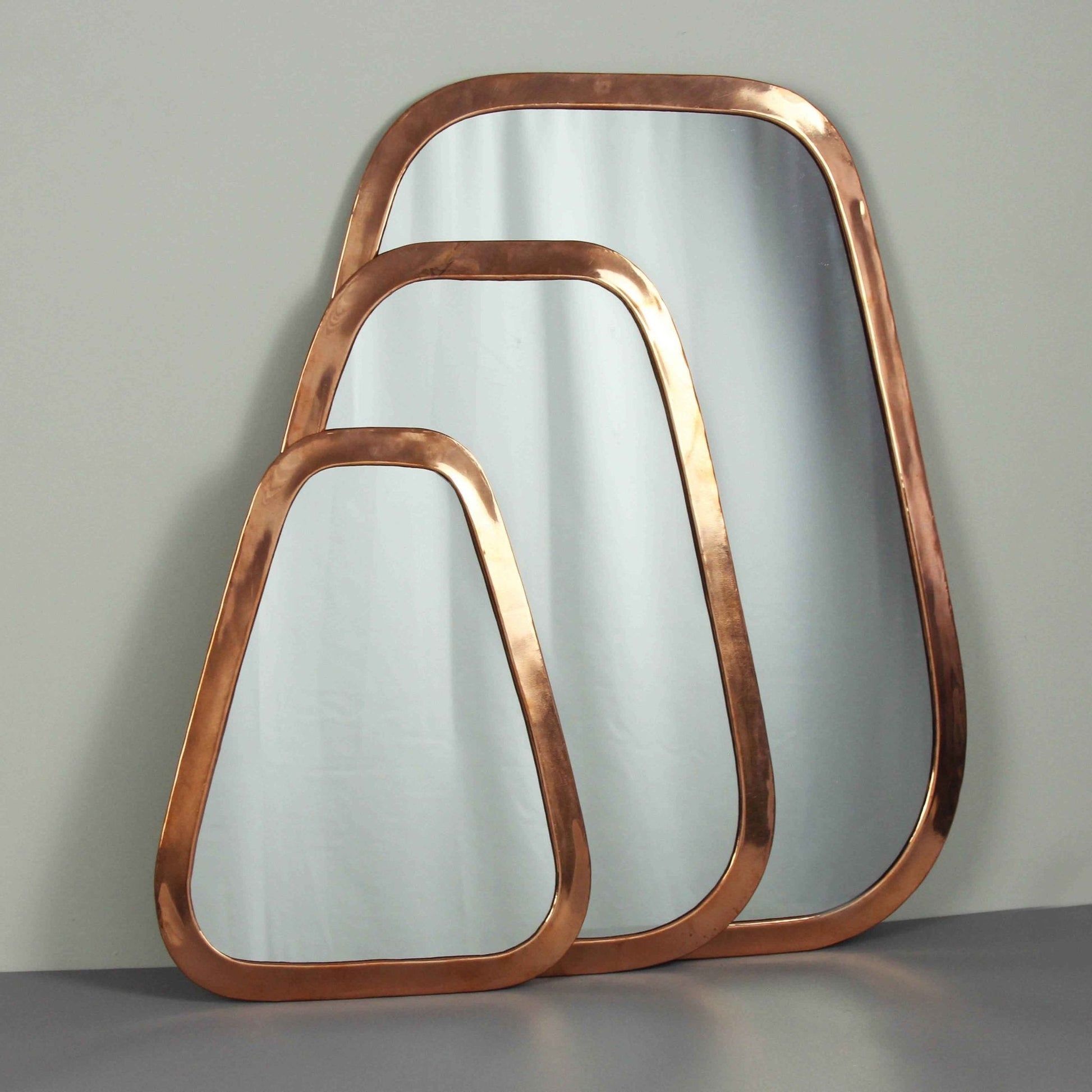 Rose Gold Brass Marrakech Trapezoid Mirror - Artisan Stories