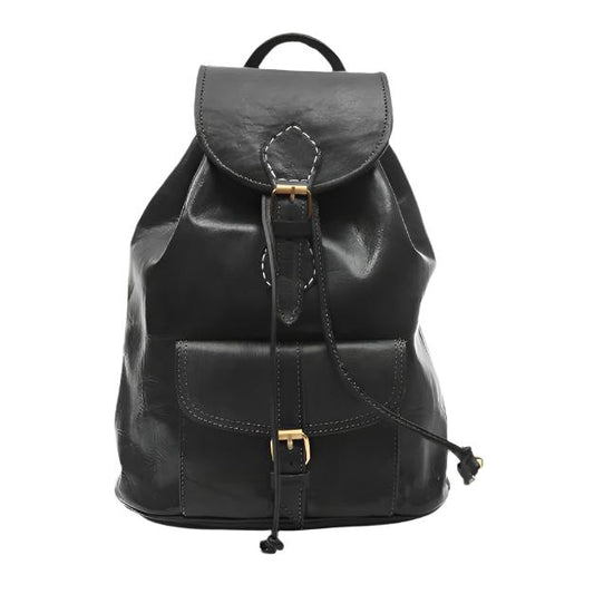 Sac a dos Leather Backpack Black - Artisan Stories