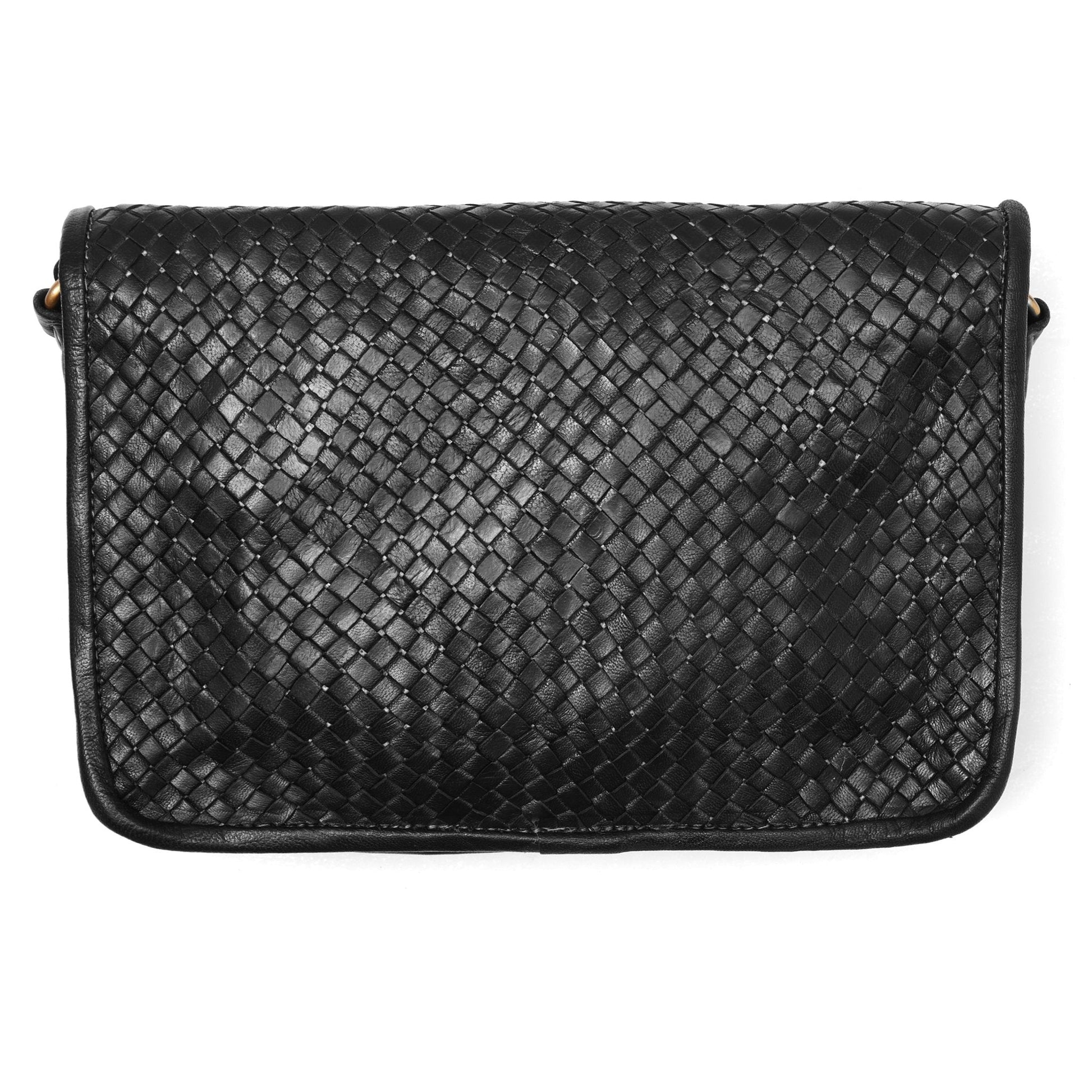 SALE Charlotte Woven Shoulder Bag - Black - Artisan Stories