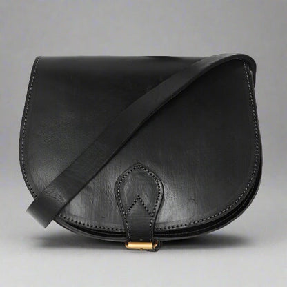 SALE Medium Sam Saddle Bag - Black - Artisan Stories