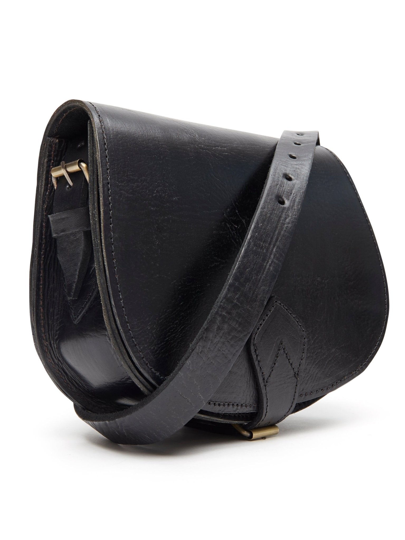 SALE Medium Sam Saddle Bag - Black - Artisan Stories