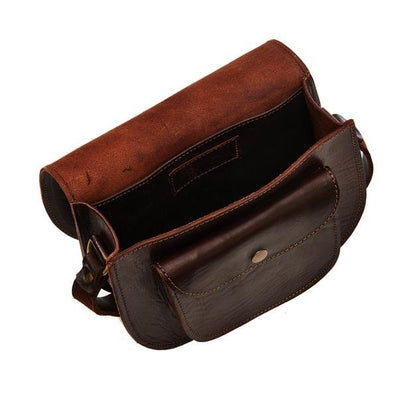 SALE Medium Sam Saddle Bag - Chocolate - Artisan Stories