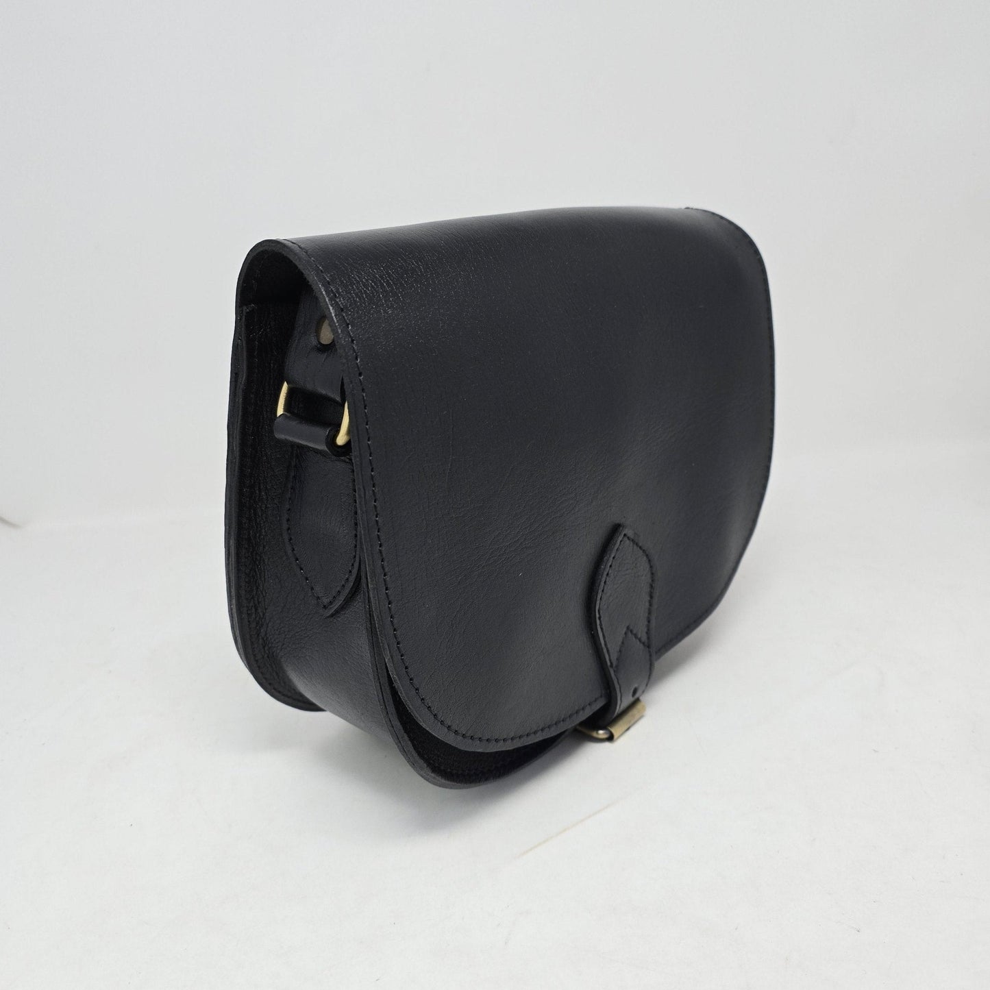 Sam Leather Saddle Bag - Black - Artisan Stories