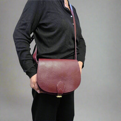 Sam Leather Saddle Bag - Burgundy - Artisan Stories