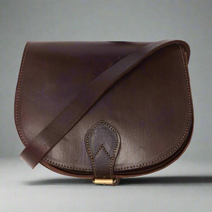 Sam Leather Saddle Bag - Dark brown - Artisan Stories