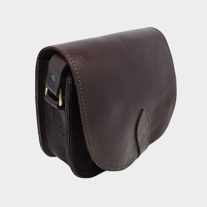 Sam Leather Saddle Bag - Dark brown - Artisan Stories