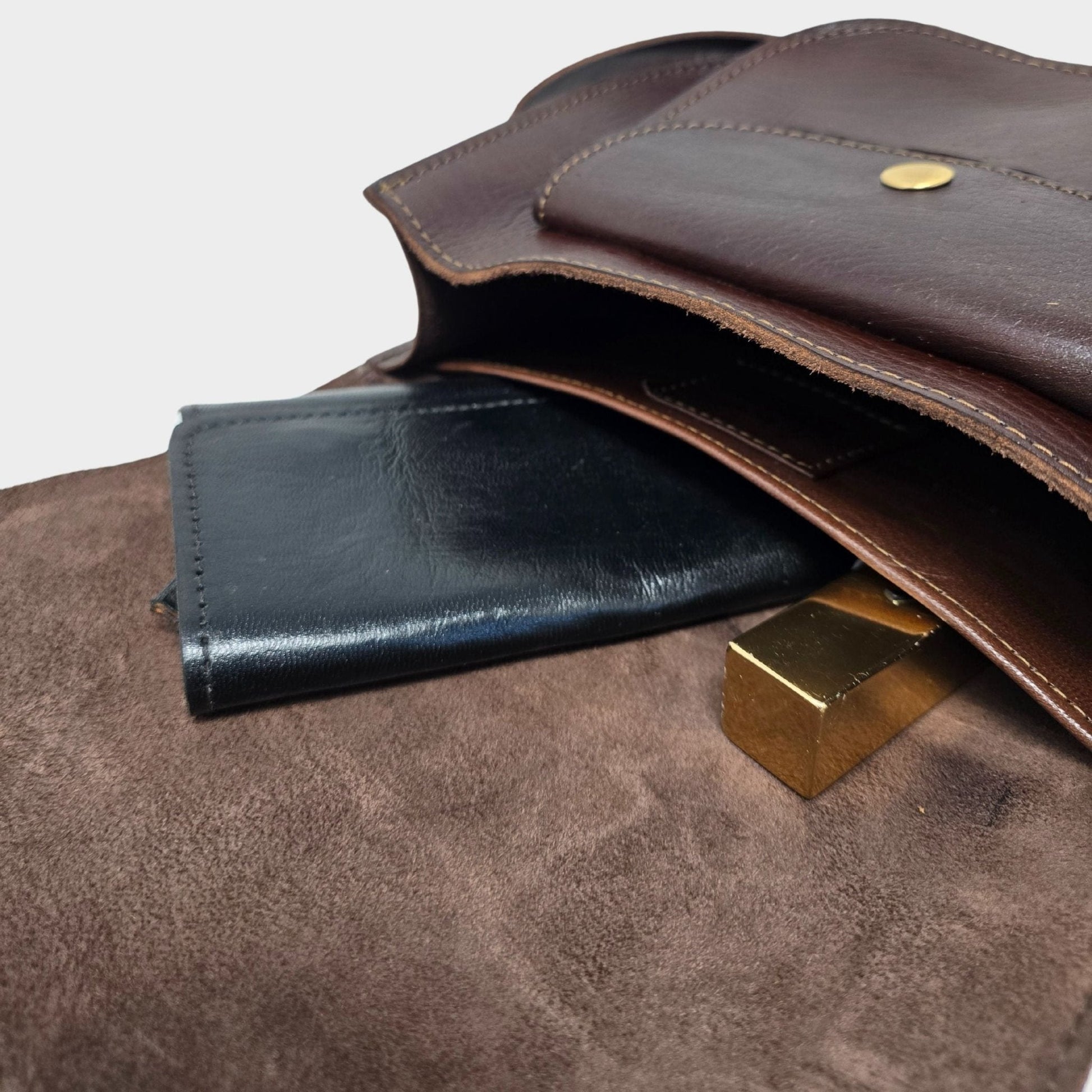 Sam Leather Saddle Bag - Dark brown - Artisan Stories