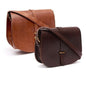 Sam Loop Light Brown Leather Saddle Bag - Artisan Stories