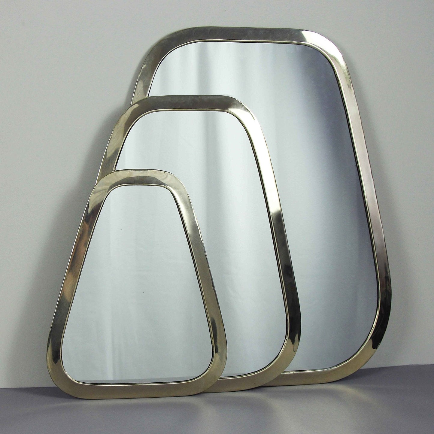 Silver Brass Marrakech Trapezoid Mirror - Artisan Stories